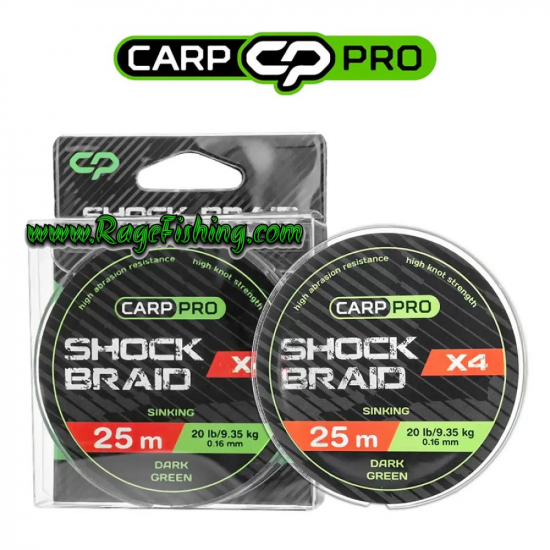 Плетено влакно за шок-лидери Carp Pro Shock Braid x4