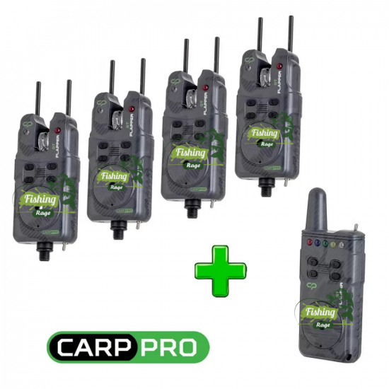 Комплект сигнализатори Carp Pro Flapper ST 4+1