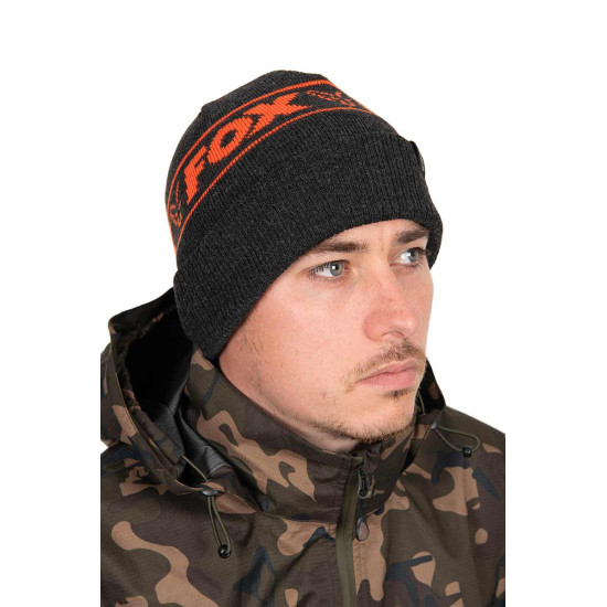 Шапка Fox Collection Beanie Hat - Black & Orange